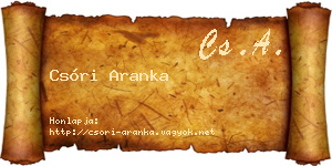 Csóri Aranka névjegykártya