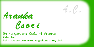 aranka csori business card